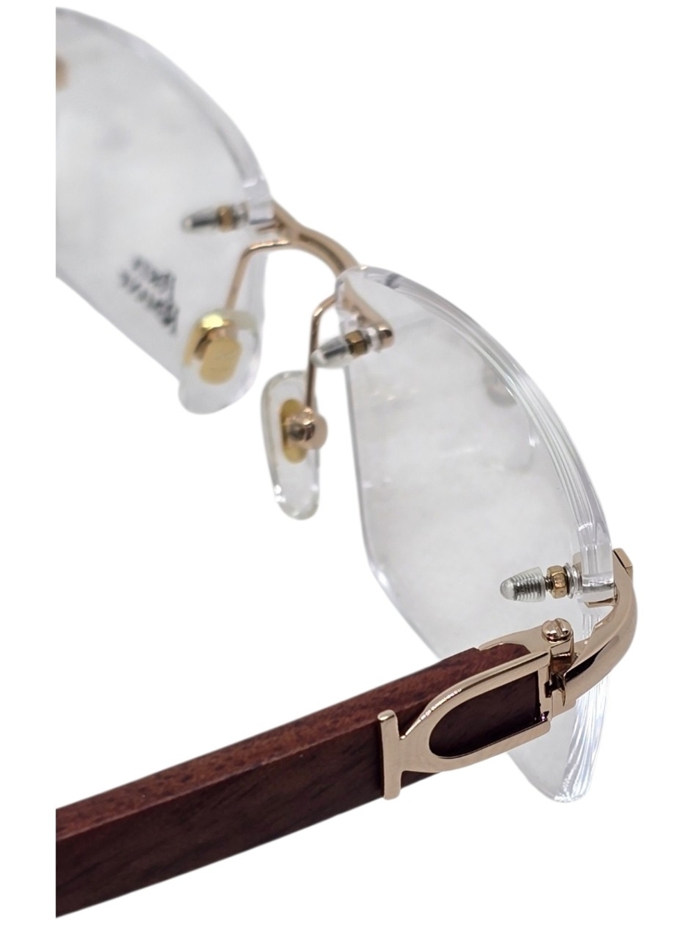 Porta Romana Wood Temple frame /eyewear in Dark Brown - Picture 6 of 8